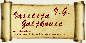 Vasilija Galjković vizit kartica